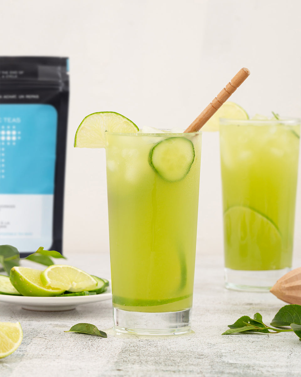 Turmeric Teas | Lemongrass Cucumber Lime Iced Tea Recipe